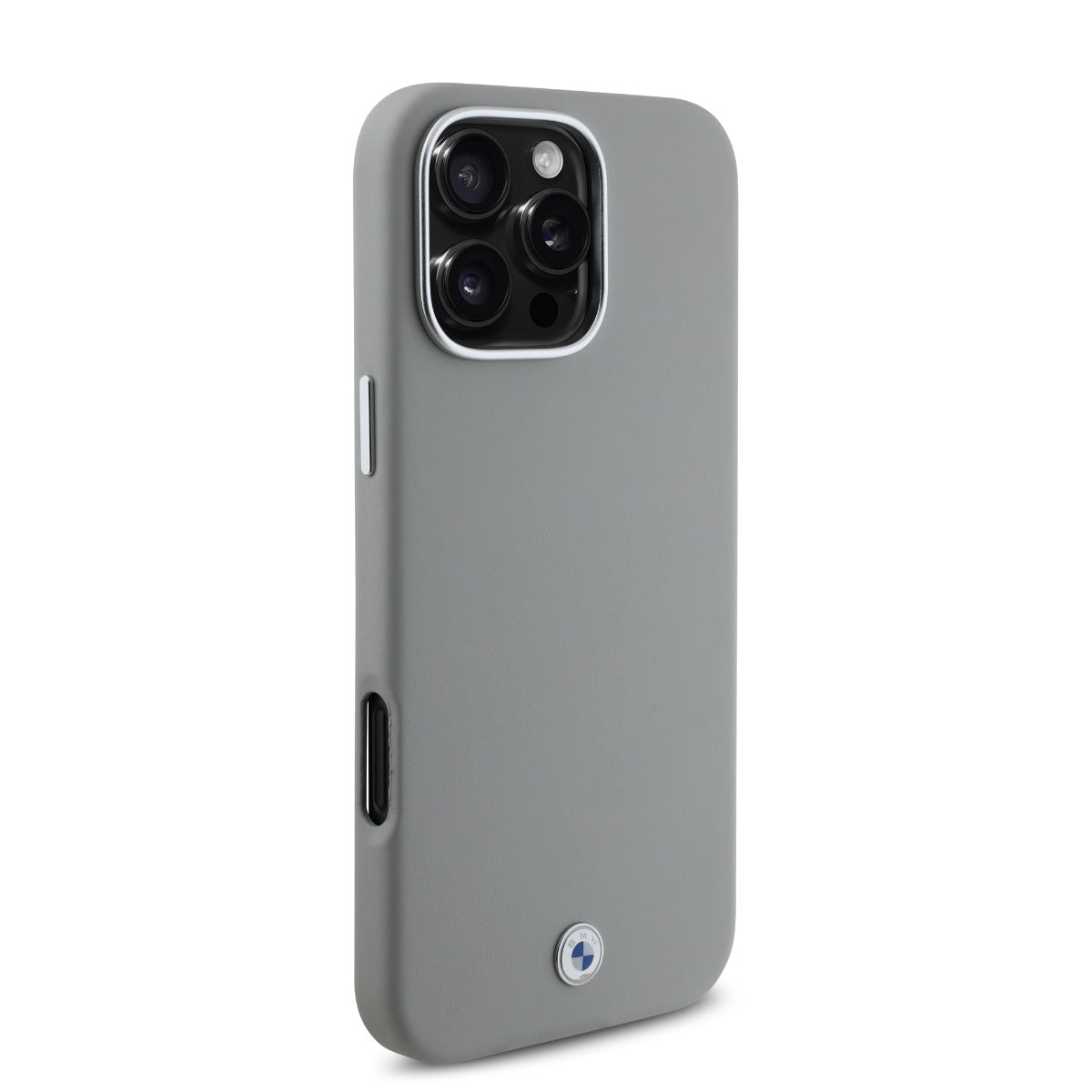 BMW iPhone 16 Pro PU Leather Metal Logo Hard Case MagSafe Magnetic
