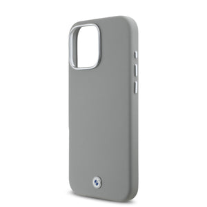 BMW iPhone 16 Pro PU Leather Metal Logo Hard Case MagSafe Magnetic