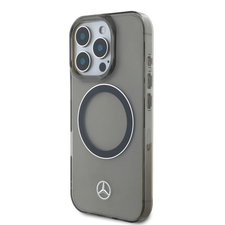 Mercedes-Benz iPhone 16 Pro Transparent Silver Ring Case MagSafe Magnetic