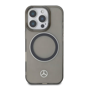 Mercedes-Benz iPhone 16 Pro Transparent Silver Ring Case MagSafe Magnetic