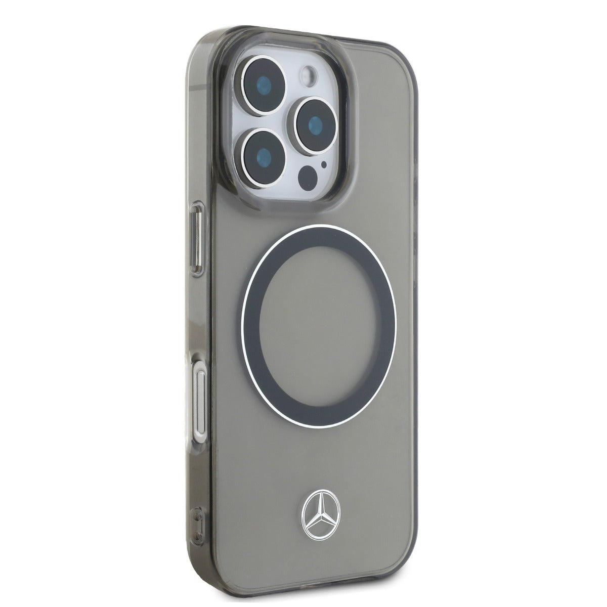 Mercedes-Benz iPhone 16 Pro Transparent Silver Ring Case MagSafe Magnetic