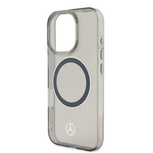 Mercedes-Benz iPhone 16 Pro Transparent Silver Ring Case MagSafe Magnetic