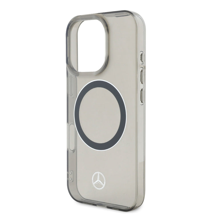 Mercedes-Benz iPhone 16 Pro Transparent Silver Ring Case MagSafe Magnetic