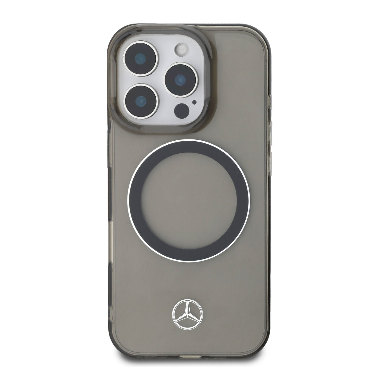 Mercedes-Benz iPhone 16 Pro Max Transparent Silver Ring Case MagSafe Magnetic
