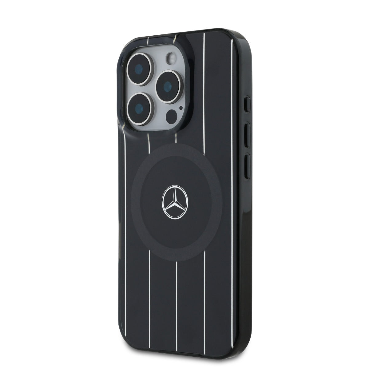 Mercedes-Benz iPhone 16 Pro Double Layer Crossed Lines Case MagSafe Magnetic