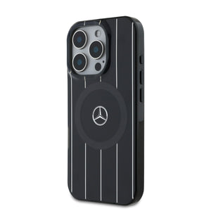 Mercedes-Benz iPhone 16 Pro Double Layer Crossed Lines Case MagSafe Magnetic
