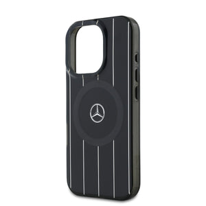 Mercedes-Benz iPhone 16 Pro Double Layer Crossed Lines Case MagSafe Magnetic