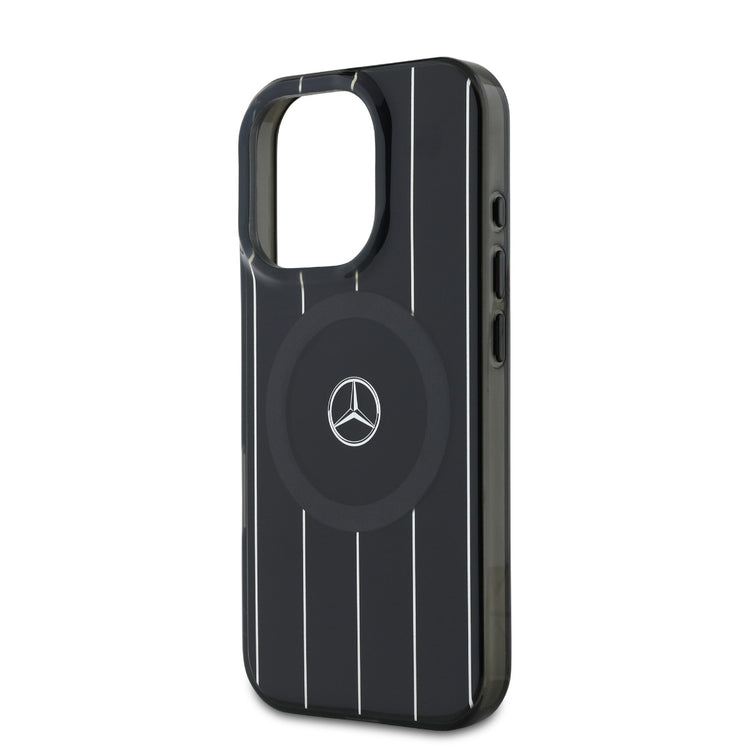 Mercedes-Benz iPhone 16 Pro Double Layer Crossed Lines Case MagSafe Magnetic