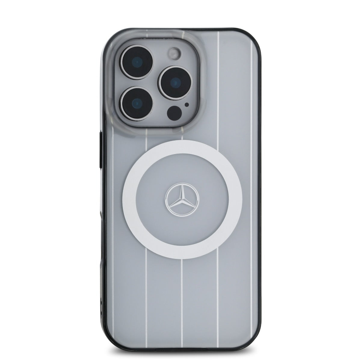 Mercedes-Benz iPhone 16 Pro Double Layer Crossed Lines Case MagSafe Magnetic