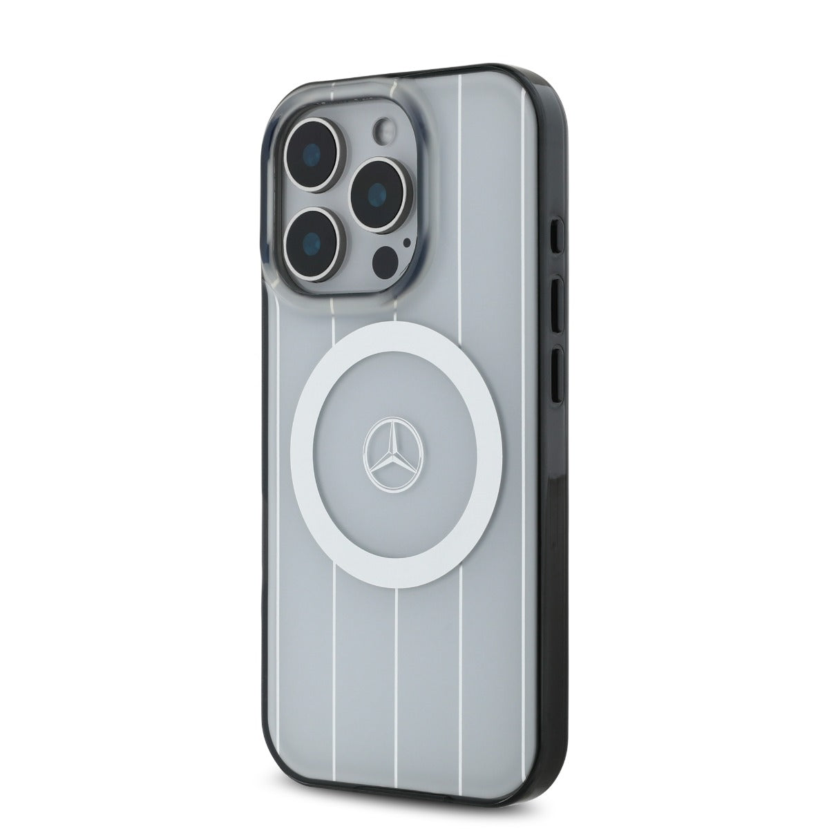 Mercedes-Benz iPhone 16 Pro Double Layer Crossed Lines Case MagSafe Magnetic