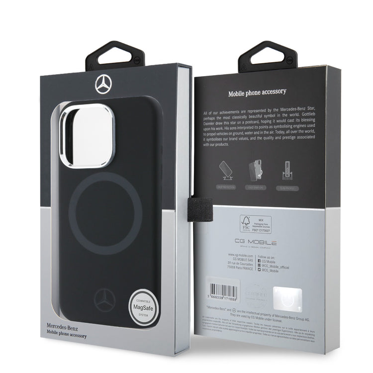 Mercedes-Benz iPhone 16 Pro Silicone Tonal Logo Hard Case MagSafe Magnetic