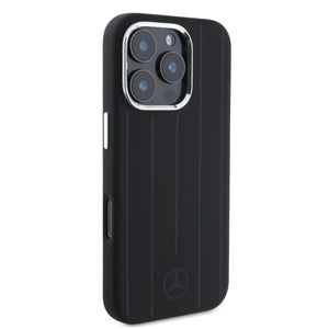 Mercedes-Benz iPhone 16 Pro Silicone Vertical Stripes Case MagSafe Magnetic