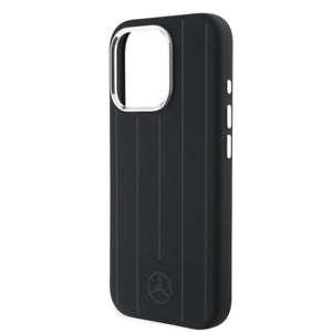 Mercedes-Benz iPhone 16 Pro Silicone Vertical Stripes Case MagSafe Magnetic