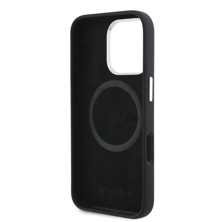 Mercedes-Benz iPhone 16 Pro Silicone Vertical Stripes Case MagSafe Magnetic