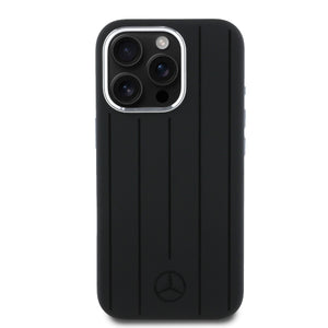 Mercedes-Benz iPhone 16 Pro Max Silicone Vertical Stripes Case MagSafe Magnetic