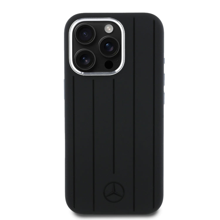 Mercedes-Benz iPhone 16 Pro Max Silicone Vertical Stripes Case MagSafe Magnetic