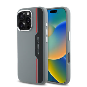 AMG iPhone 16 Pro Silicone Bow Lines Hard Case MagSafe Magnetic