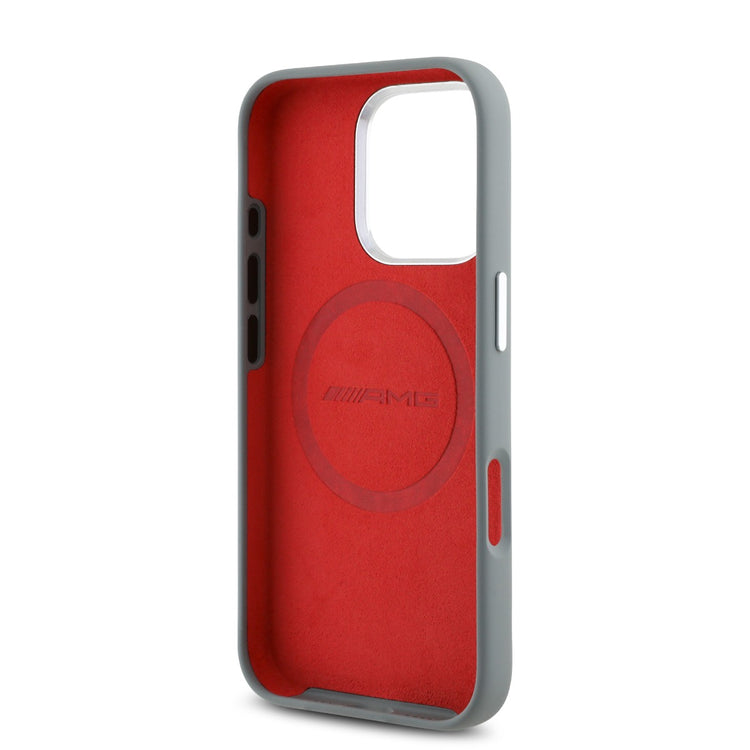 AMG iPhone 16 Pro Silicone Bow Lines Hard Case MagSafe Magnetic
