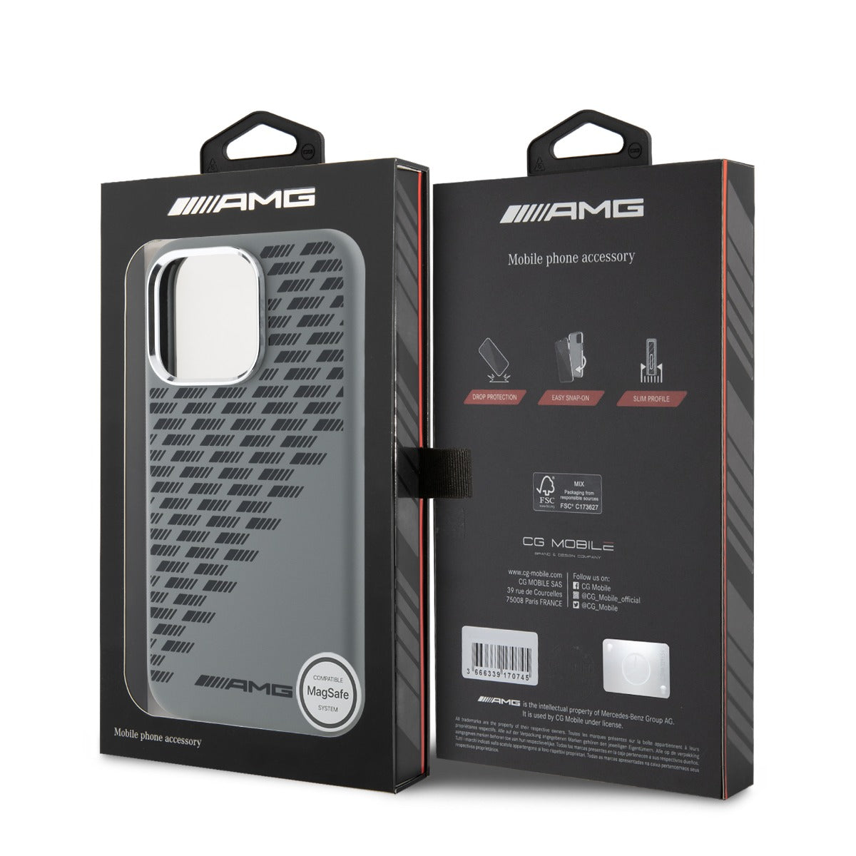 AMG iPhone 16 Pro Silicone Rhombs Hard Case MagSafe Magnetic