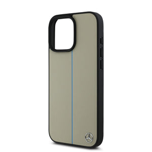 Mercedes-Benz iPhone 16 Pro Max Blue Line Leather Hard Case MagSafe Magnetic