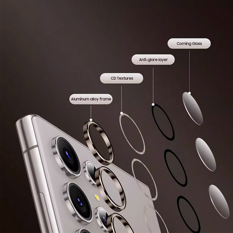 Blacktech Samsung Galaxy S25 C2 AR+AF Coating Aluminum Alloy Camera Corning Glass with Easy Installation Tool