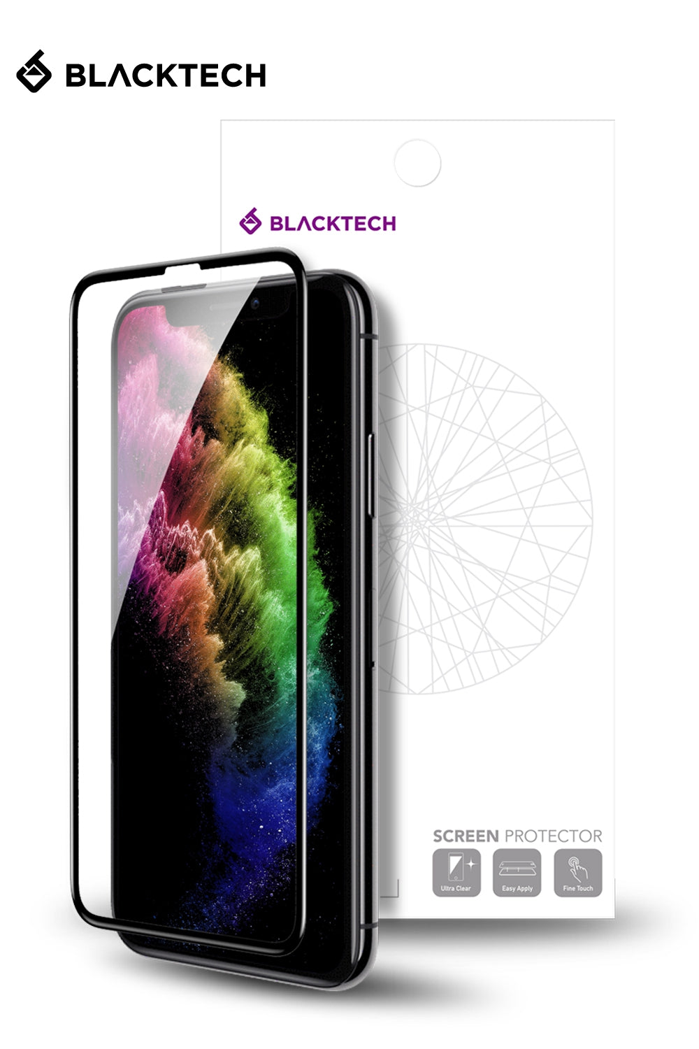 Blacktech Samsung Galaxy S25 9D Full Cover Tempered Glass