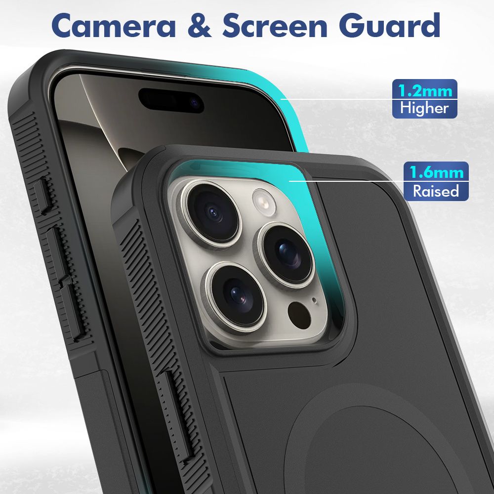 Blacktech iPhone 17 Pro Commuter Magnetic Magsafe Heavy Duty Bumper Case