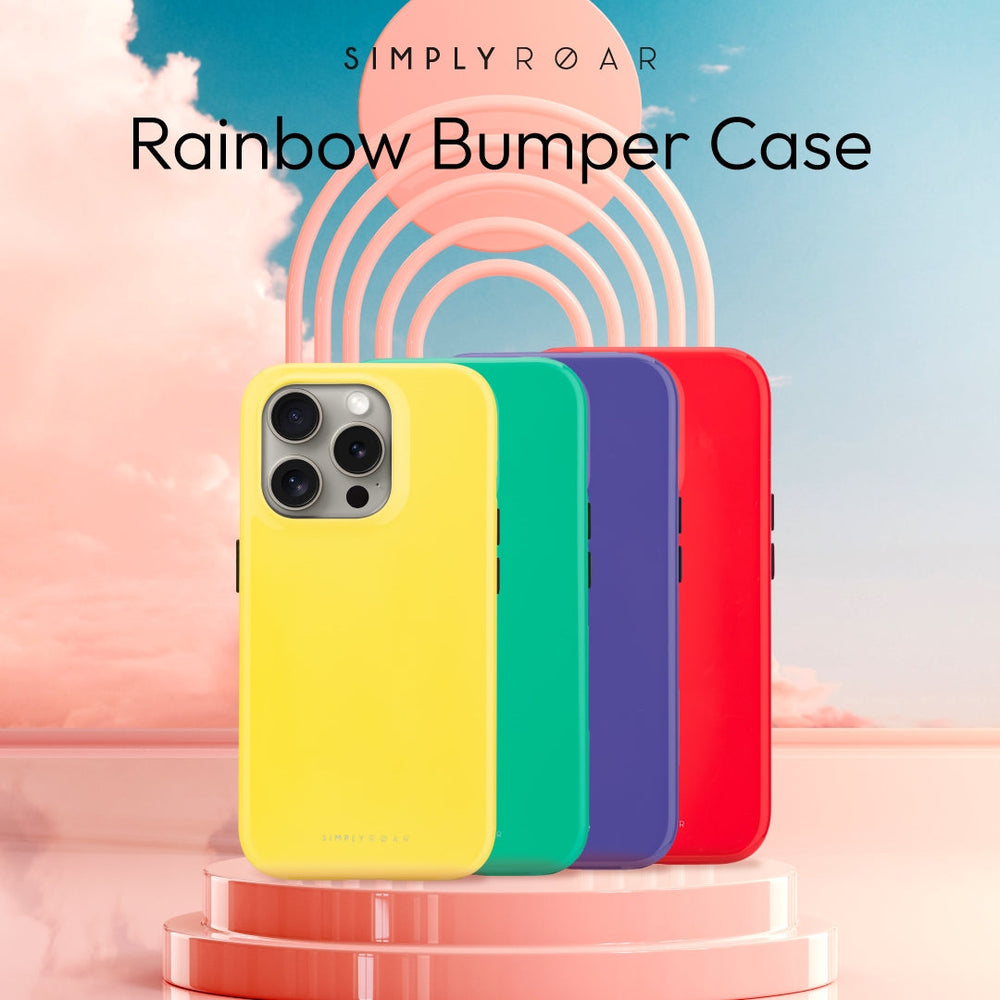 Simply Roar Samsung Galaxy S25 Plus Rainbow Bumper Shockproof Case MagSafe Magnetic