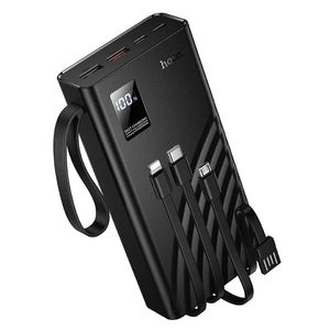 Hoco 20000mAh 22.5W PD20W Fast Charging Power Bank with 4 Built-In Cables and LED Light J155