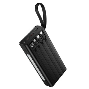 Hoco 20000mAh 22.5W PD20W Fast Charging Power Bank with 4 Built-In Cables and LED Light J155