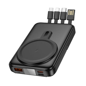 Hoco 10000mAh Magnetic Power Bank 22.5W PD20W with 4 Built-In Cables MagSafe Compatible J135
