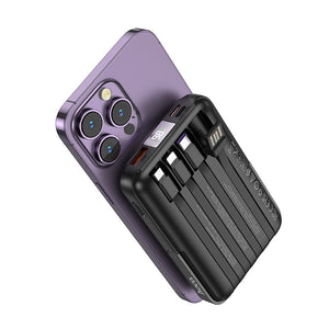 Hoco 10000mAh Magnetic Power Bank 22.5W PD20W with 4 Built-In Cables MagSafe Compatible J135