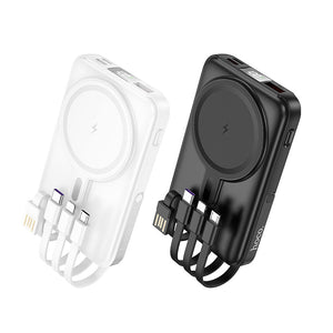 Hoco 10000mAh Magnetic Power Bank 22.5W PD20W with 4 Built-In Cables MagSafe Compatible J135