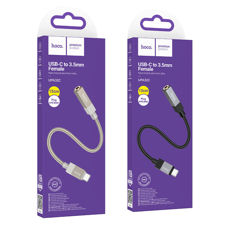 Hoco USB-C to 3.5mm Audio Adapter Digital Converter Headphone Jack UPA32C