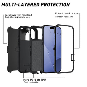 Blacktech Samsung Galaxy A56 Defender with Separable Clip