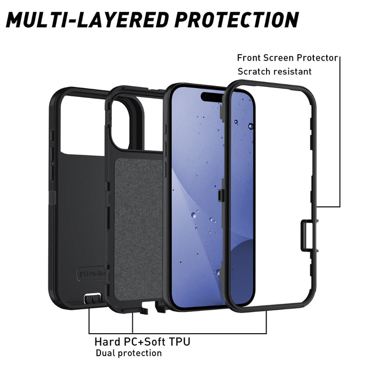 Blacktech Samsung Galaxy A56 Defender with Separable Clip
