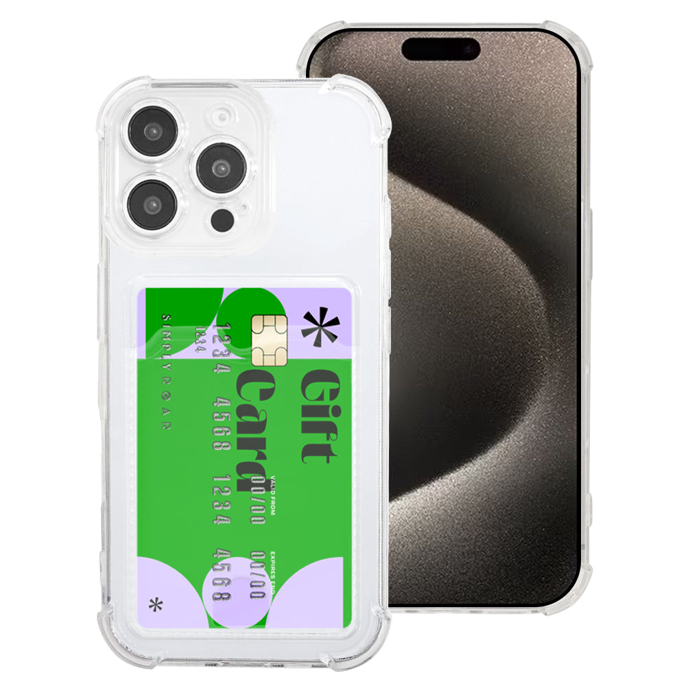 Simply Roar Samsung Galaxy A56 Armor Card Pocket Protective Clear Case