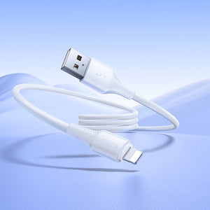 Hoco USB-A to Lightning Bend-Resistant Charging Data Cable for Daily Use