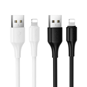 Hoco USB-A to Lightning Bend-Resistant Charging Data Cable for Daily Use