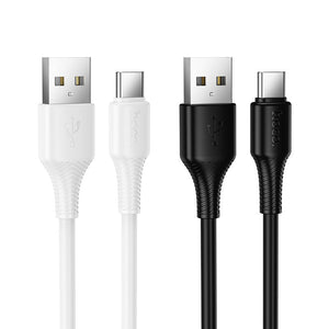 Hoco USB-A to USB-C Cable Bend Resistant Fast Charging Data Cable Type-C X120