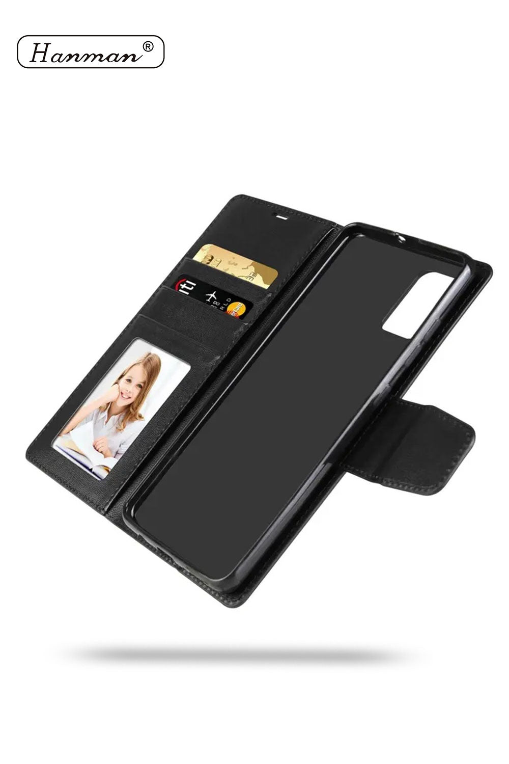 Hanman Samsung Galaxy S25 Edge Premium Leather Wallet Flip Case with Card Slots