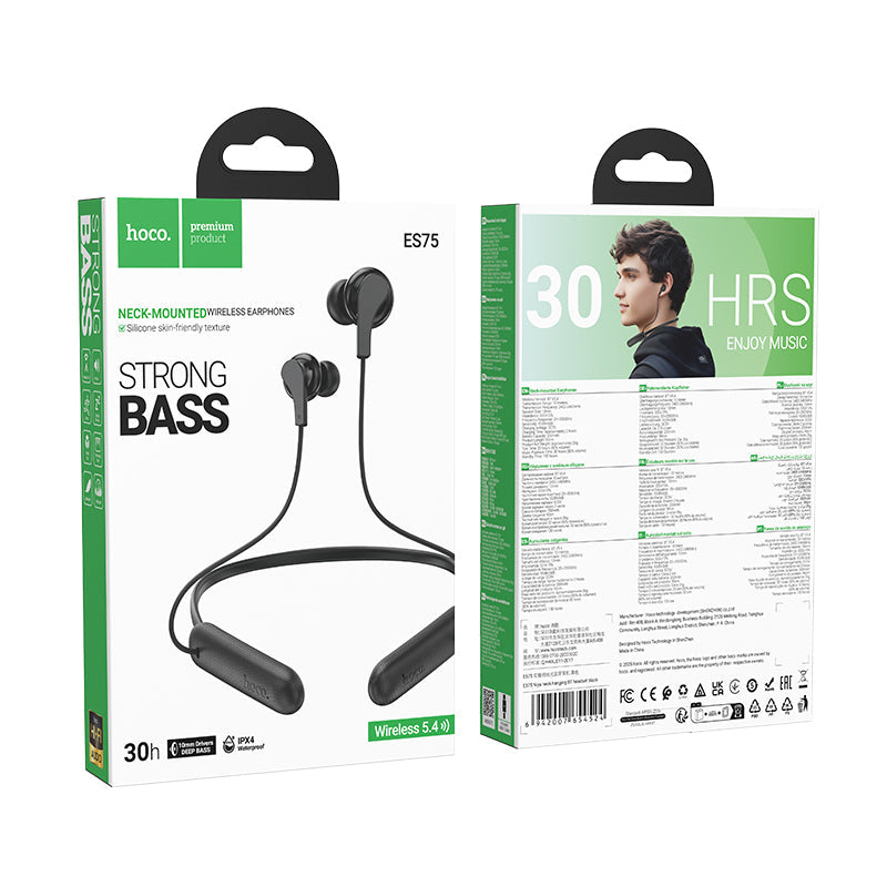 Hoco Neckband Bluetooth Earphones Wireless Sports Headphones Bass ES75