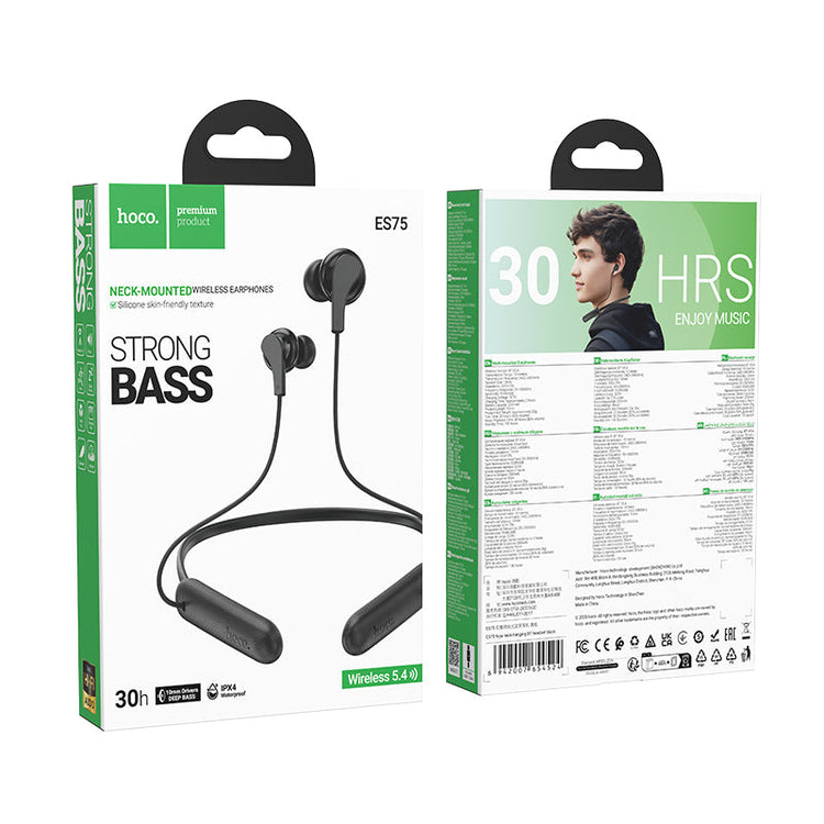 Hoco Neckband Bluetooth Earphones Wireless Sports Headphones Bass ES75