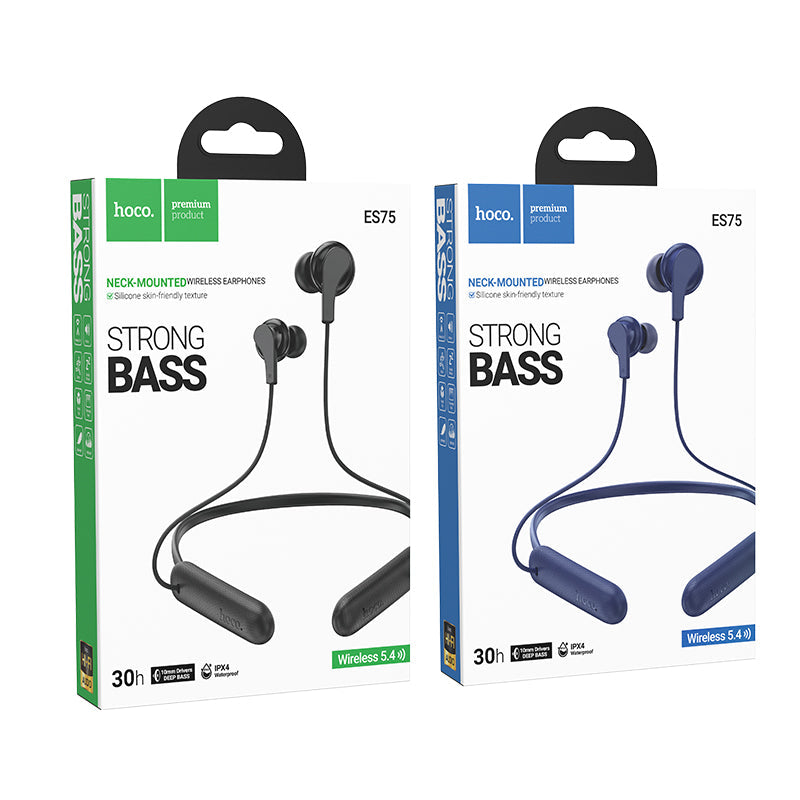 Hoco Neckband Bluetooth Earphones Wireless Sports Headphones Bass ES75