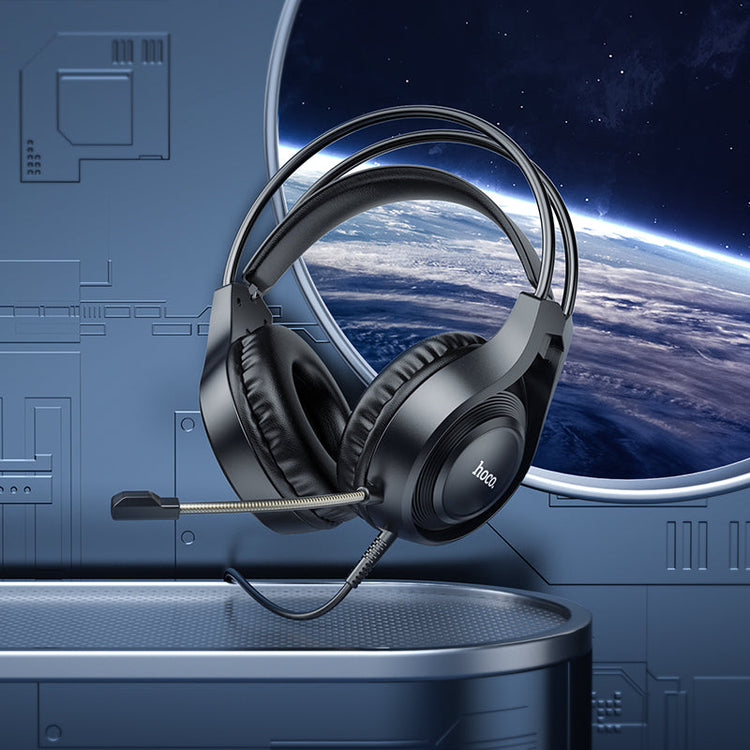 Hoco Gaming Headset Wired Stereo Sound Microphone PC Console W106