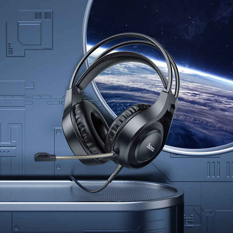 Hoco Gaming Headset Wired Stereo Sound Microphone PC Console W106