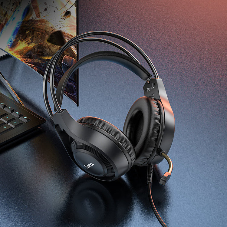 Hoco Gaming Headset Wired Stereo Sound Microphone PC Console W106
