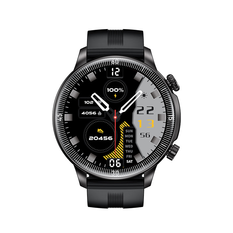 Hoco Round Smart Watch with Bluetooth Calling Fitness Tracker Sports Mode Black Y31