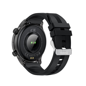 Hoco Round Smart Watch with Bluetooth Calling Fitness Tracker Sports Mode Black Y31