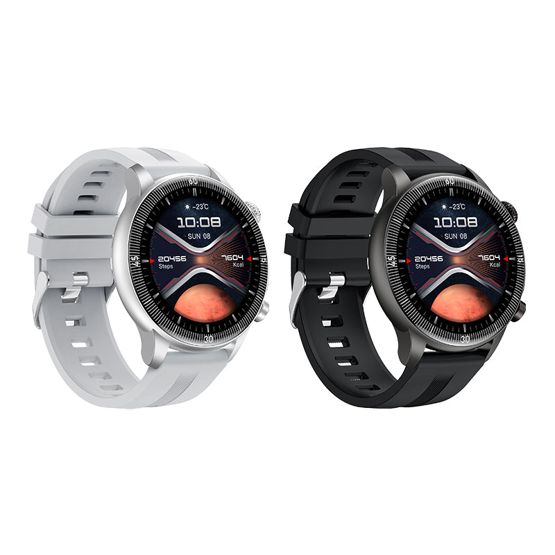 Hoco Round Smart Watch with Bluetooth Calling Fitness Tracker Sports Mode Black Y31